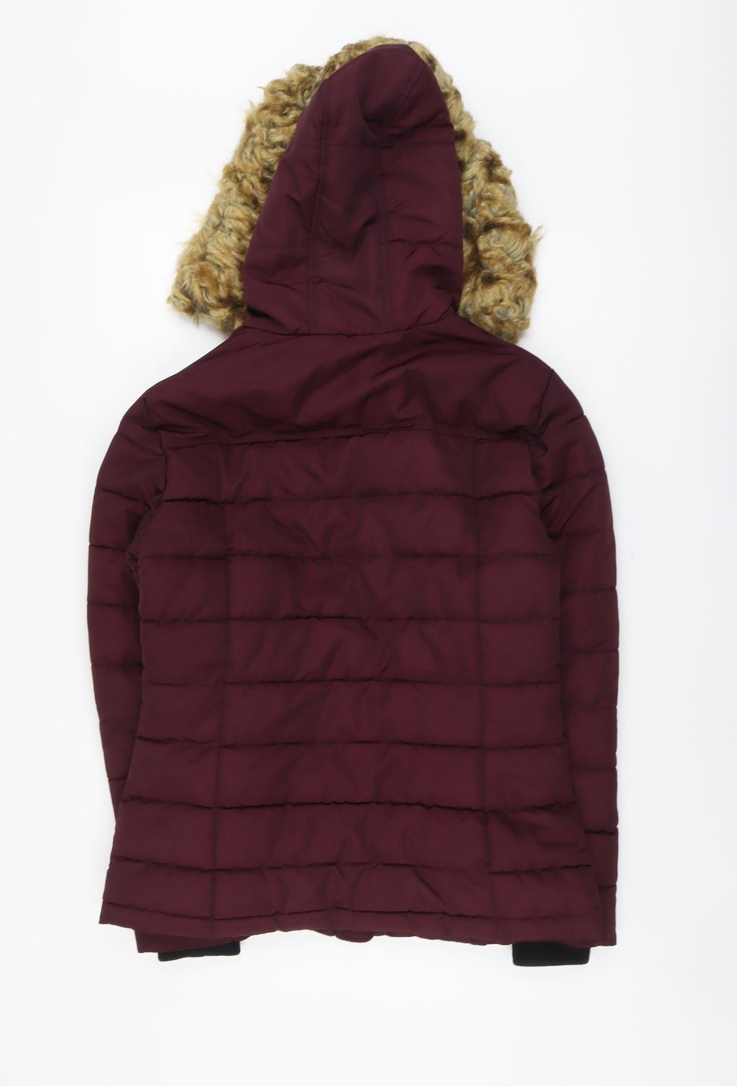 Papaya Womens Purple Puffer Jacket Jacket Size 10 Zip