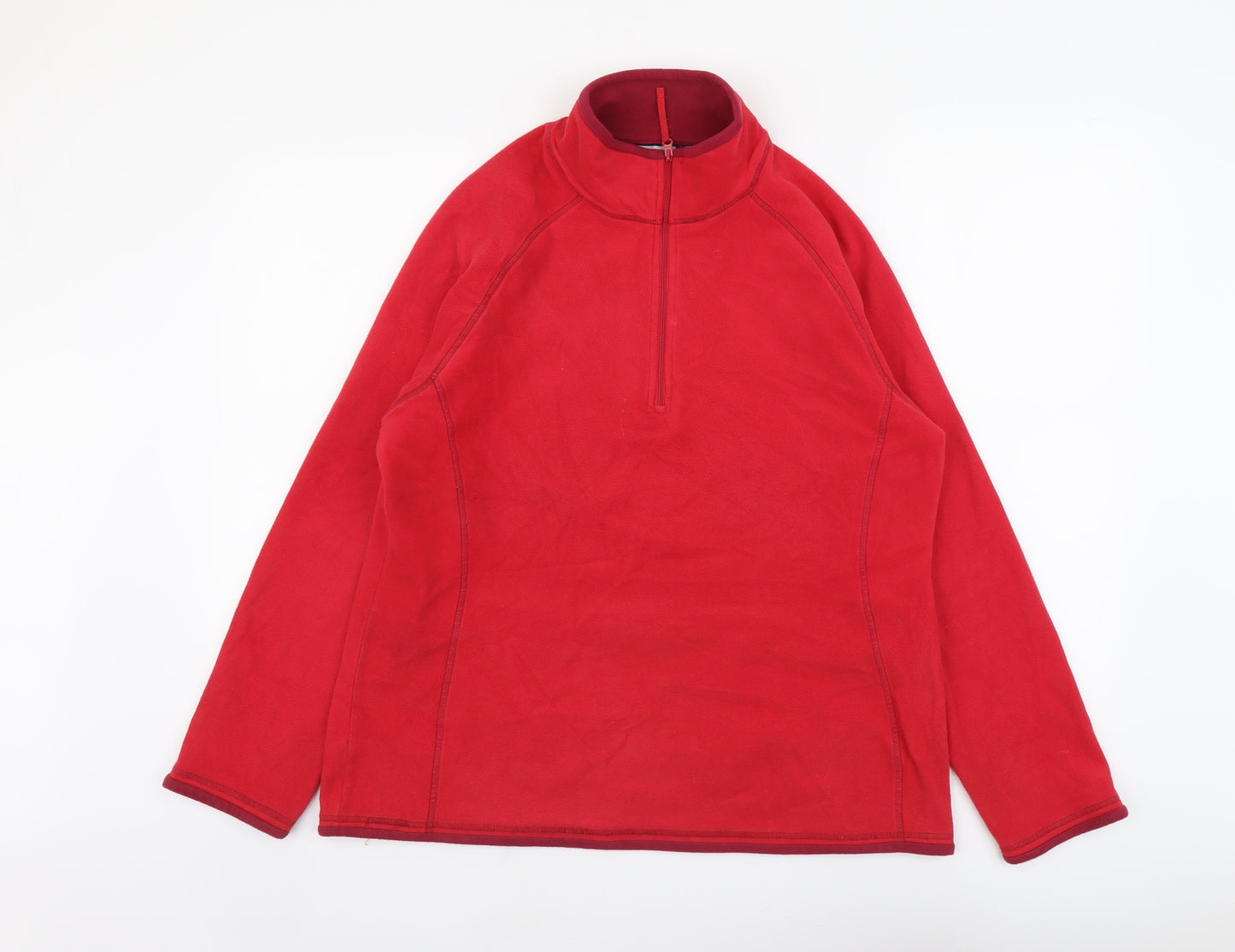 Mountain Warehouse Womens Red Polyester Pullover Sweatshirt Size 16 Zip