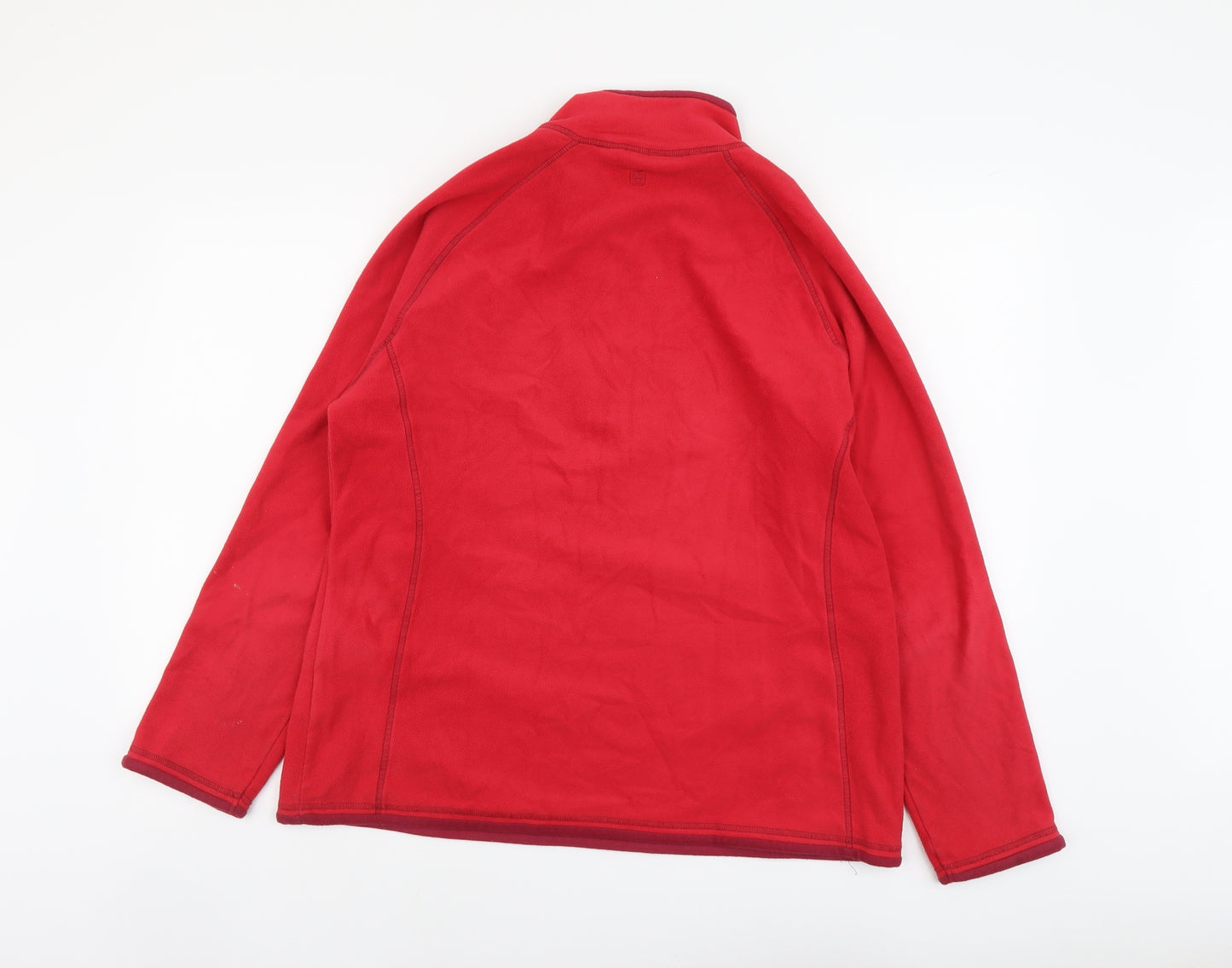 Mountain Warehouse Womens Red Polyester Pullover Sweatshirt Size 16 Zip
