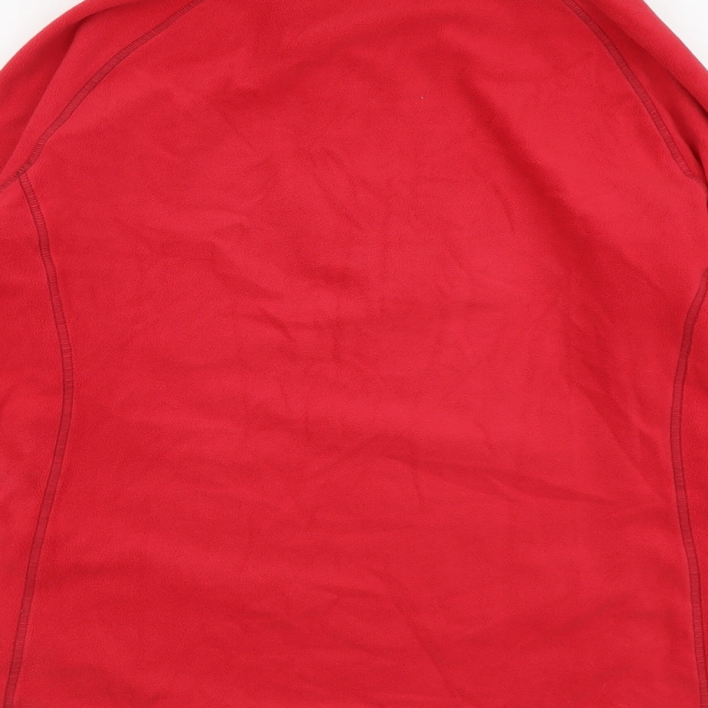 Mountain Warehouse Womens Red Polyester Pullover Sweatshirt Size 16 Zip