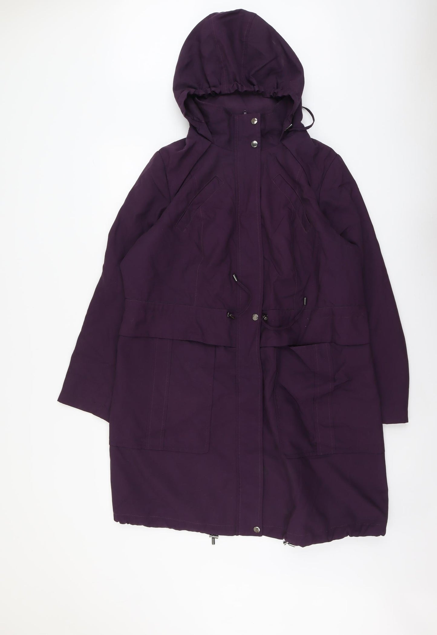Marks and Spencer Womens Purple Rain Coat Coat Size 18 Zip