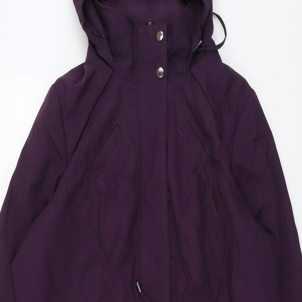 Marks and Spencer Womens Purple Rain Coat Coat Size 18 Zip