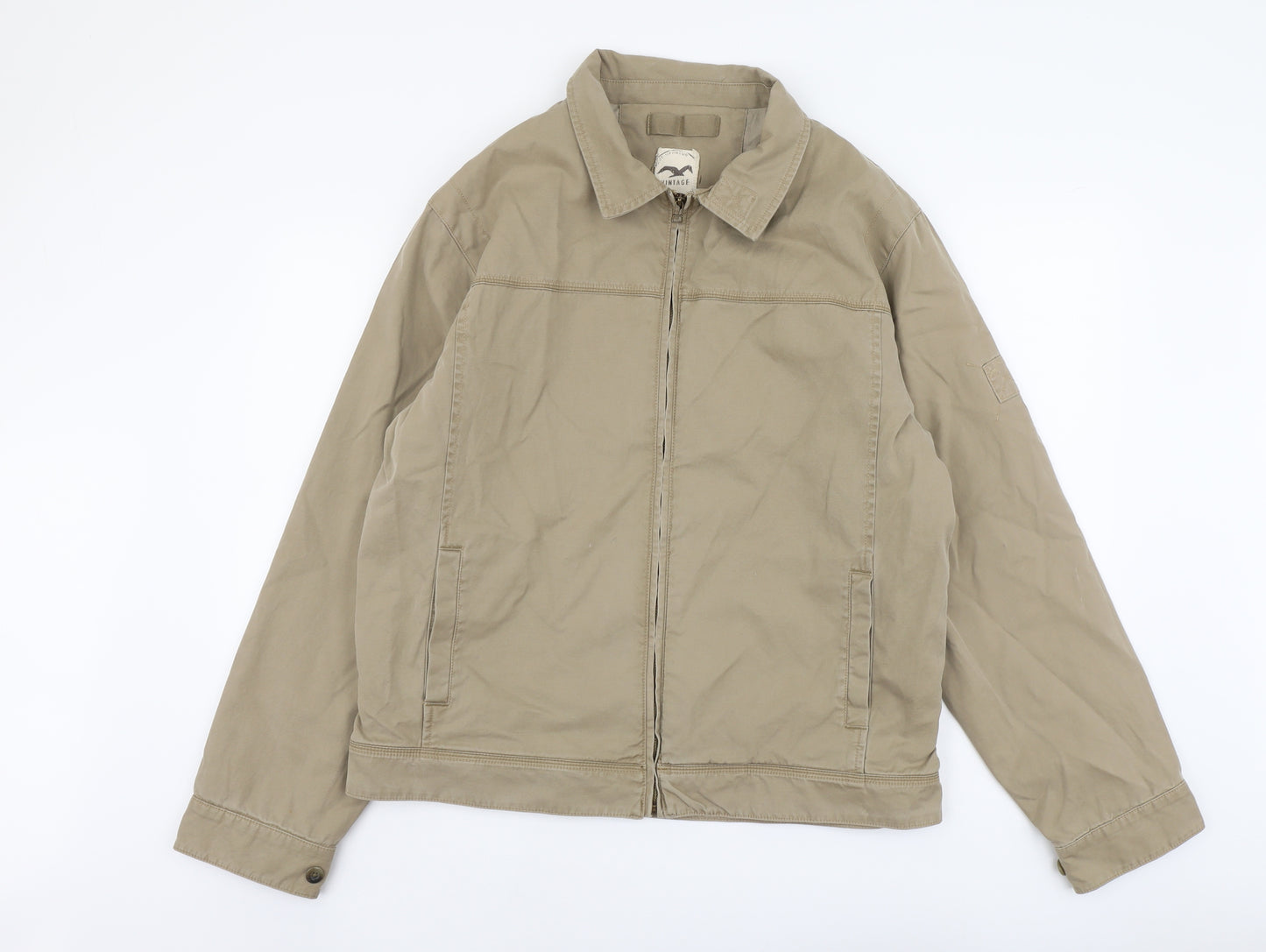 Marks and Spencer Mens Beige Jacket Size L Zip