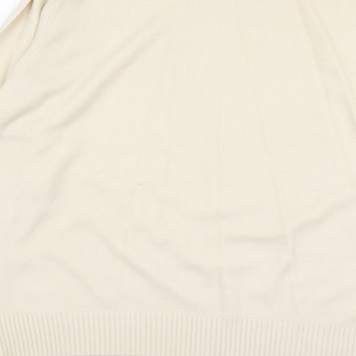 Berkertex Womens Beige Round Neck Acrylic Pullover Jumper Size 14