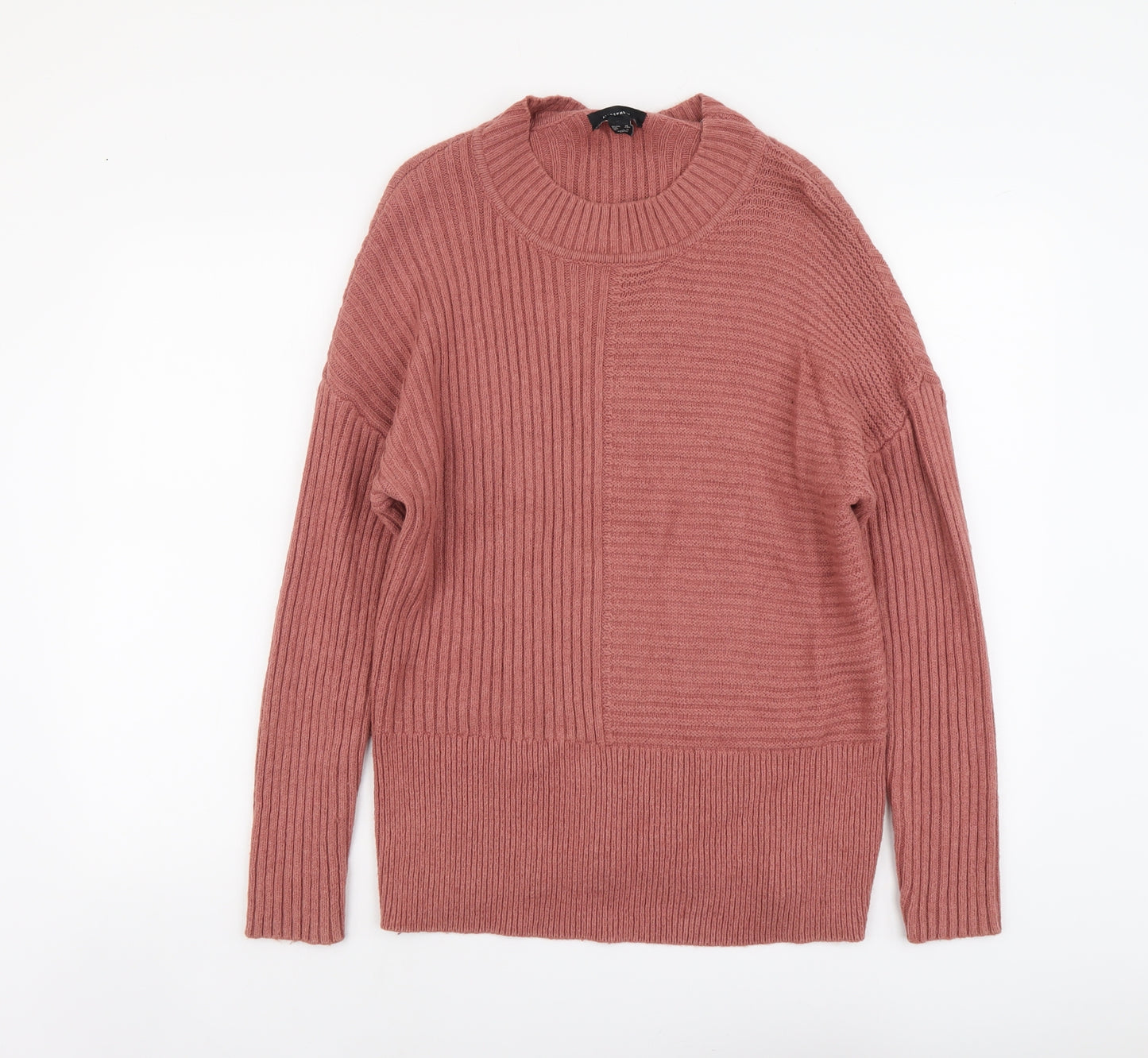 Atmosphere Womens Pink Round Neck Acrylic Pullover Jumper Size 16