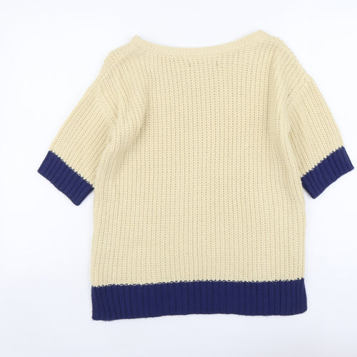 Atmosphere Womens Beige Scoop Neck Acrylic Pullover Jumper Size 6