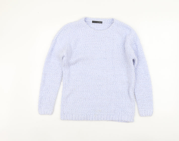 Atmosphere Womens Blue Round Neck Acrylic Pullover Jumper Size 8