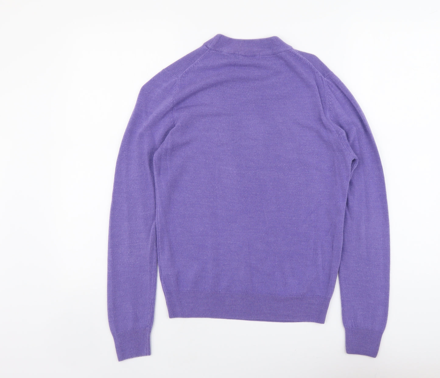 Marks and Spencer Womens Purple Round Neck Acrylic Pullover Jumper Size 10