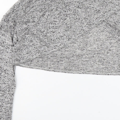 H&M Womens Grey Scoop Neck Viscose Pullover Jumper Size S