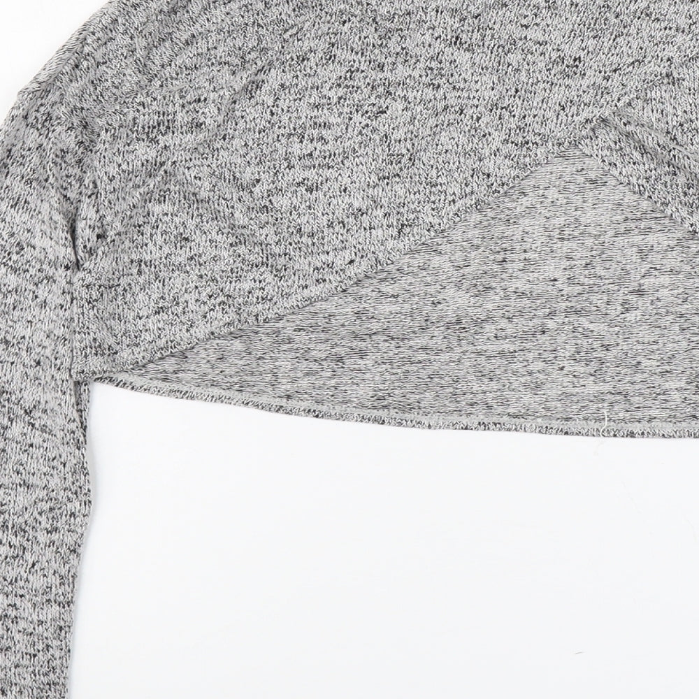 H&M Womens Grey Scoop Neck Viscose Pullover Jumper Size S