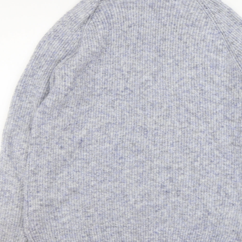 Papaya Womens Blue Round Neck Acrylic Pullover Jumper Size L
