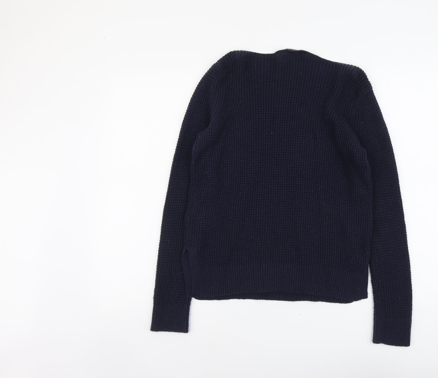 Gap Womens Blue Boat Neck Nylon Pullover Jumper Size S