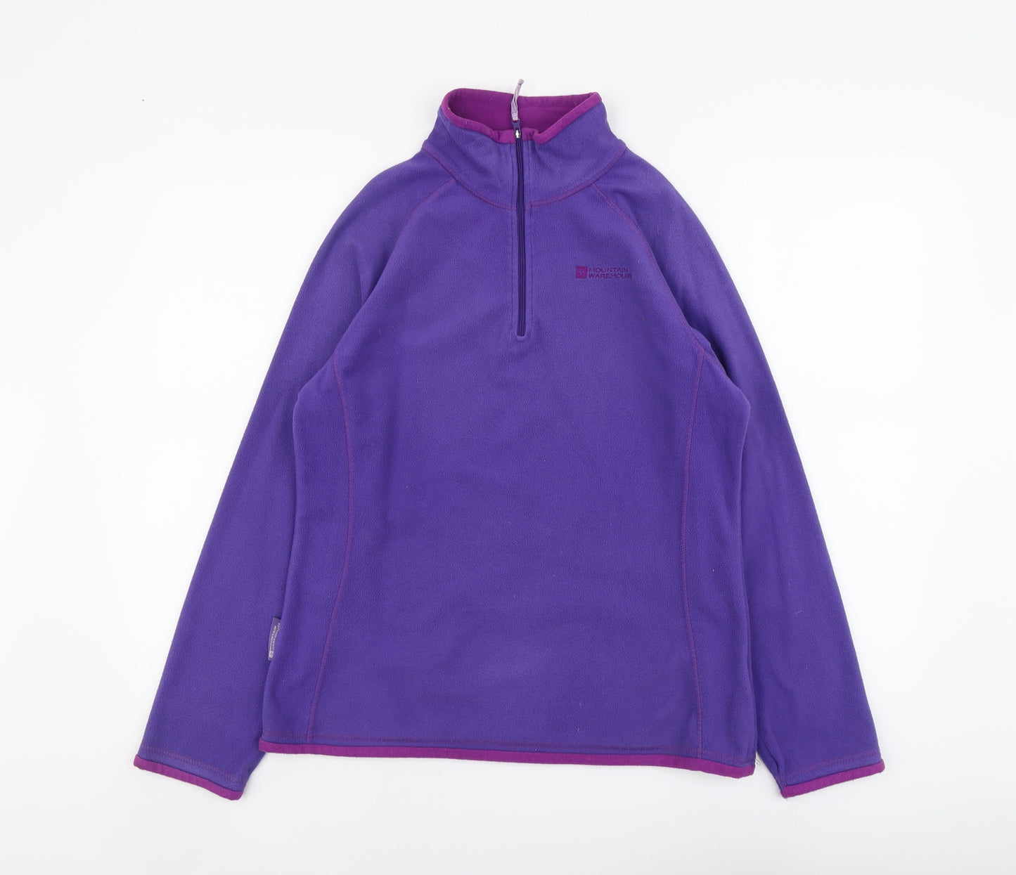 Mountain Warehouse Womens Purple Polyester Pullover Sweatshirt Size 12 Zip