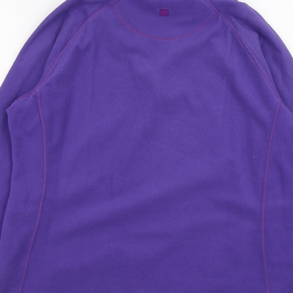Mountain Warehouse Womens Purple Polyester Pullover Sweatshirt Size 12 Zip