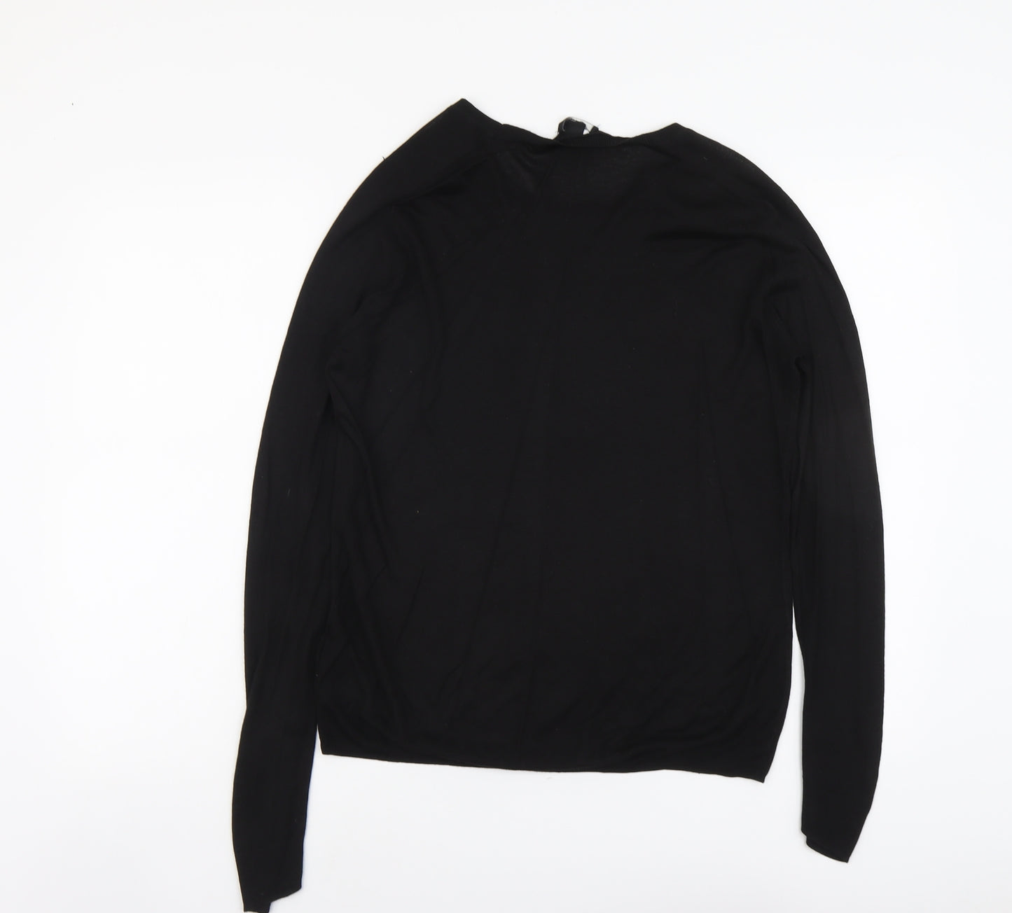 H&M Womens Black Round Neck Acrylic Pullover Jumper Size S