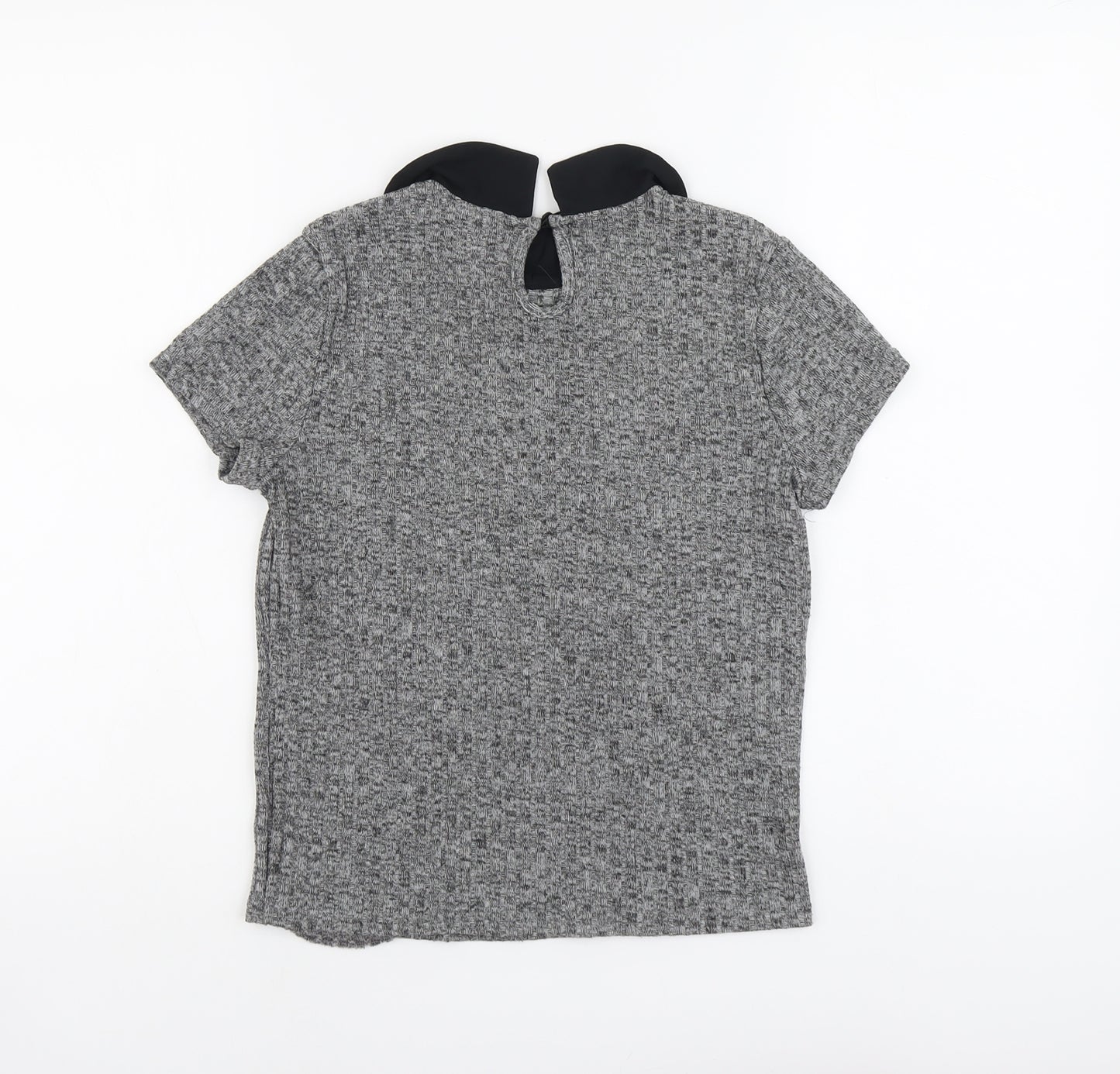 Atmosphere Womens Grey Polyester Basic T-Shirt Size 8 Collared