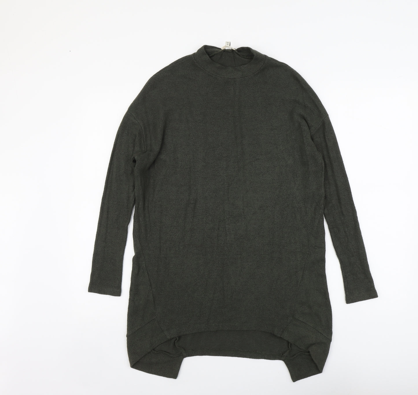 River Island Womens Green Round Neck Viscose Pullover Jumper Size 6