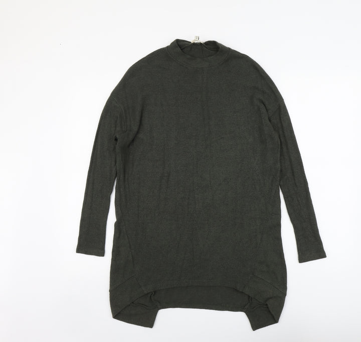 River Island Womens Green Round Neck Viscose Pullover Jumper Size 6