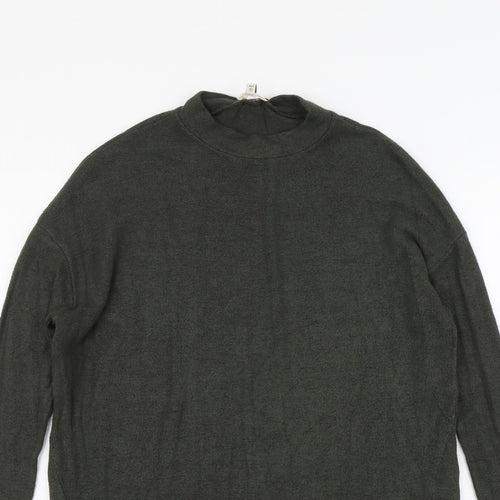 River Island Womens Green Round Neck Viscose Pullover Jumper Size 6