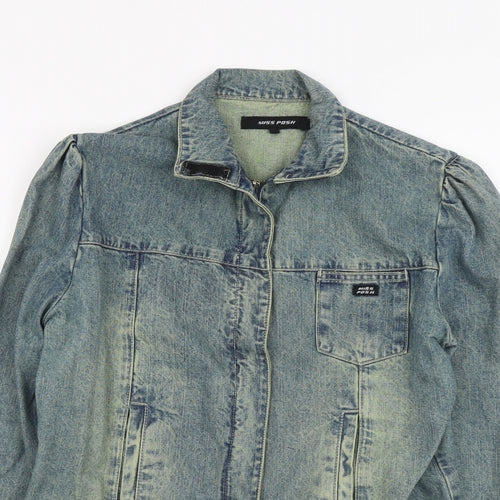 Miss Posh Womens Blue Jacket Size 14 Zip