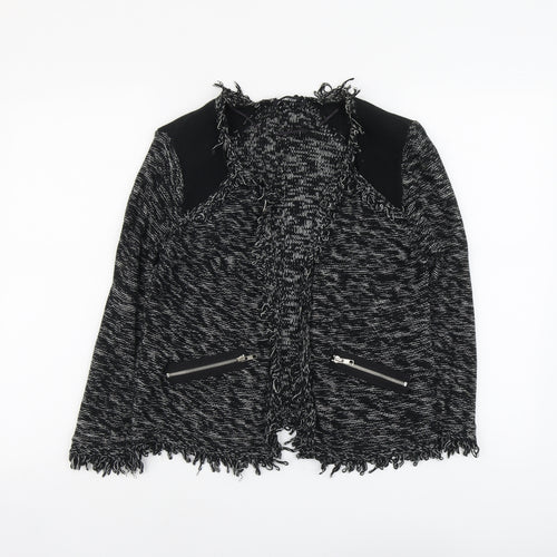 Gina Tricot Womens Black V-Neck Acrylic Cardigan Jumper Size S