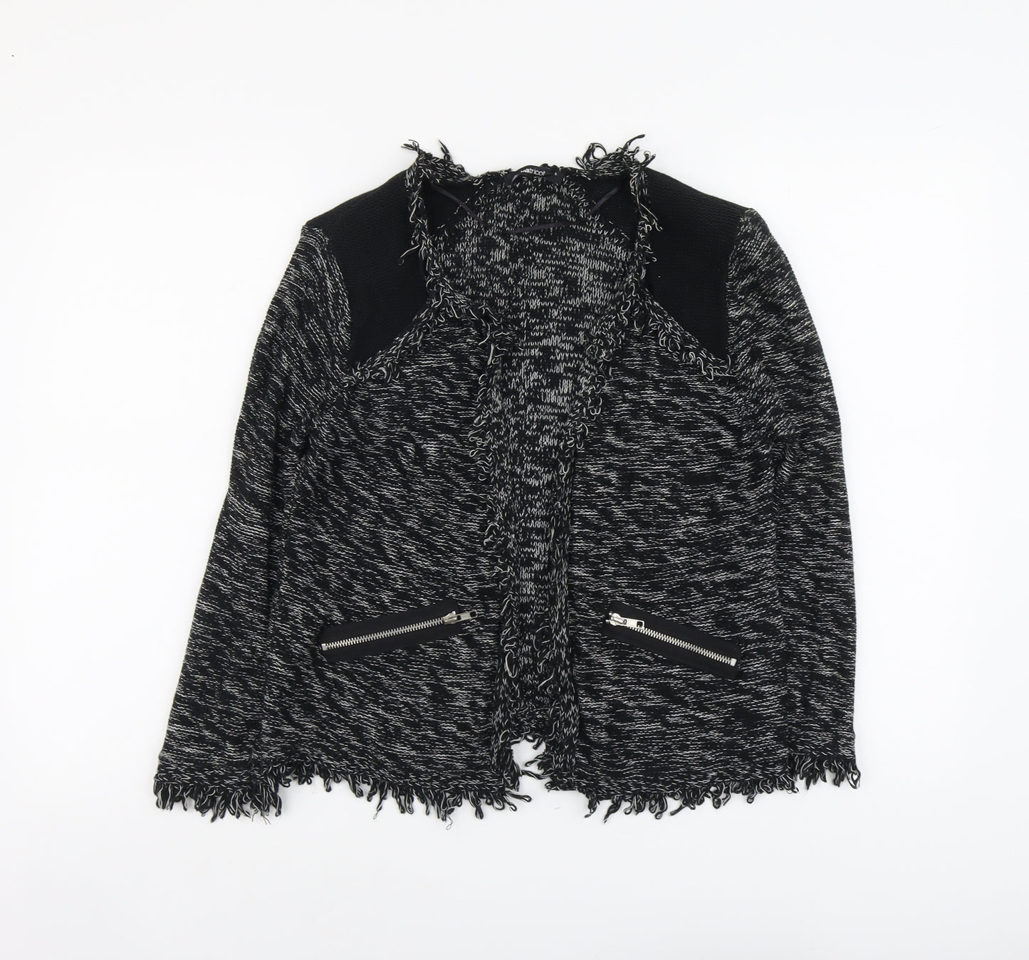 Gina Tricot Womens Black V-Neck Acrylic Cardigan Jumper Size S