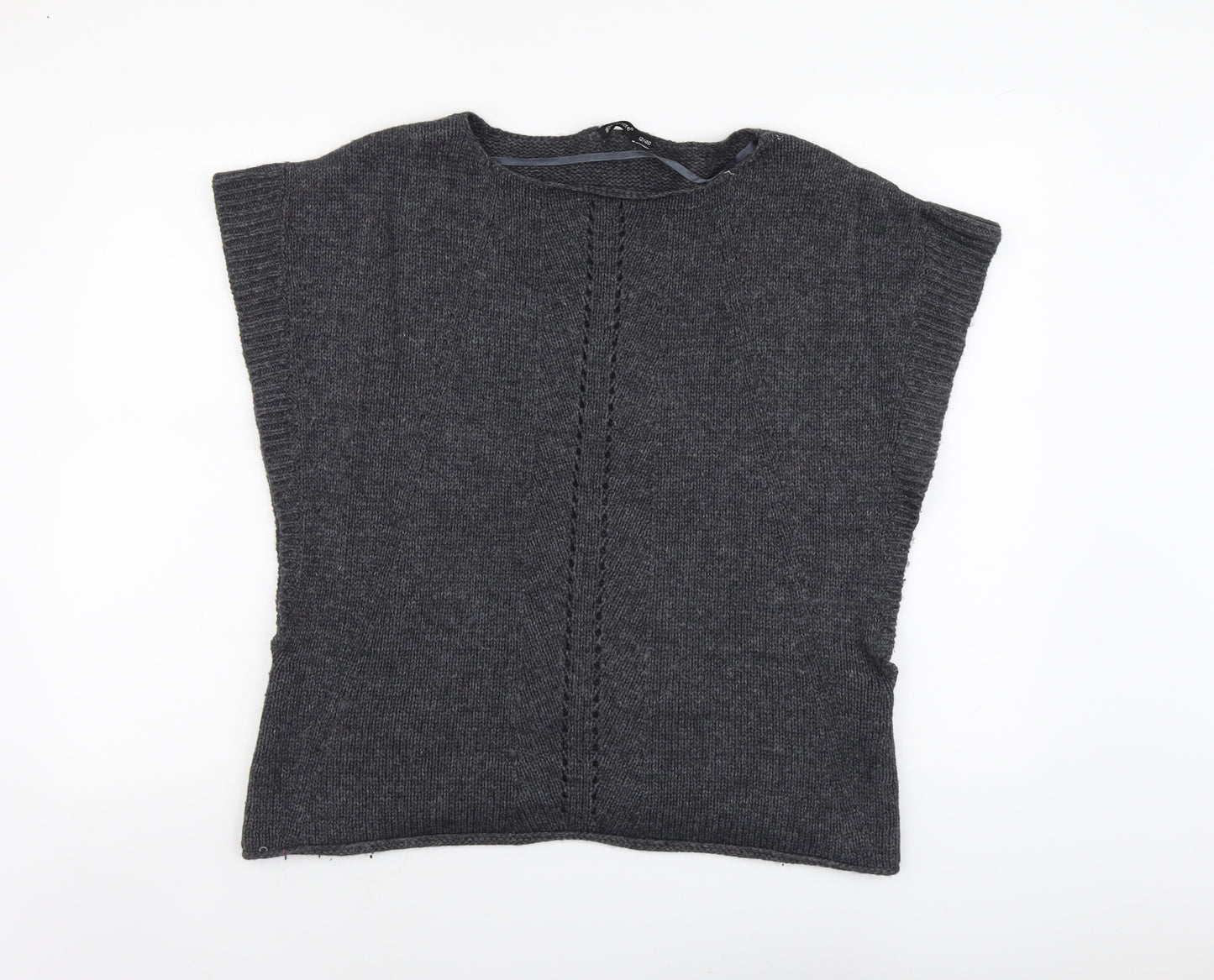 Atmosphere Womens Grey Round Neck Acrylic Vest Jumper Size 12
