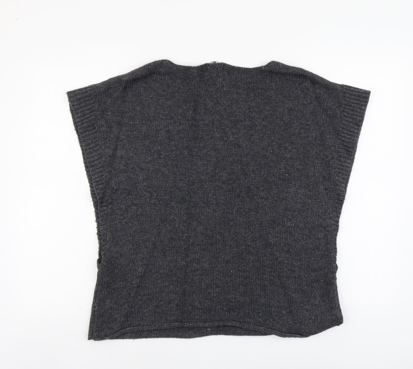 Atmosphere Womens Grey Round Neck Acrylic Vest Jumper Size 12