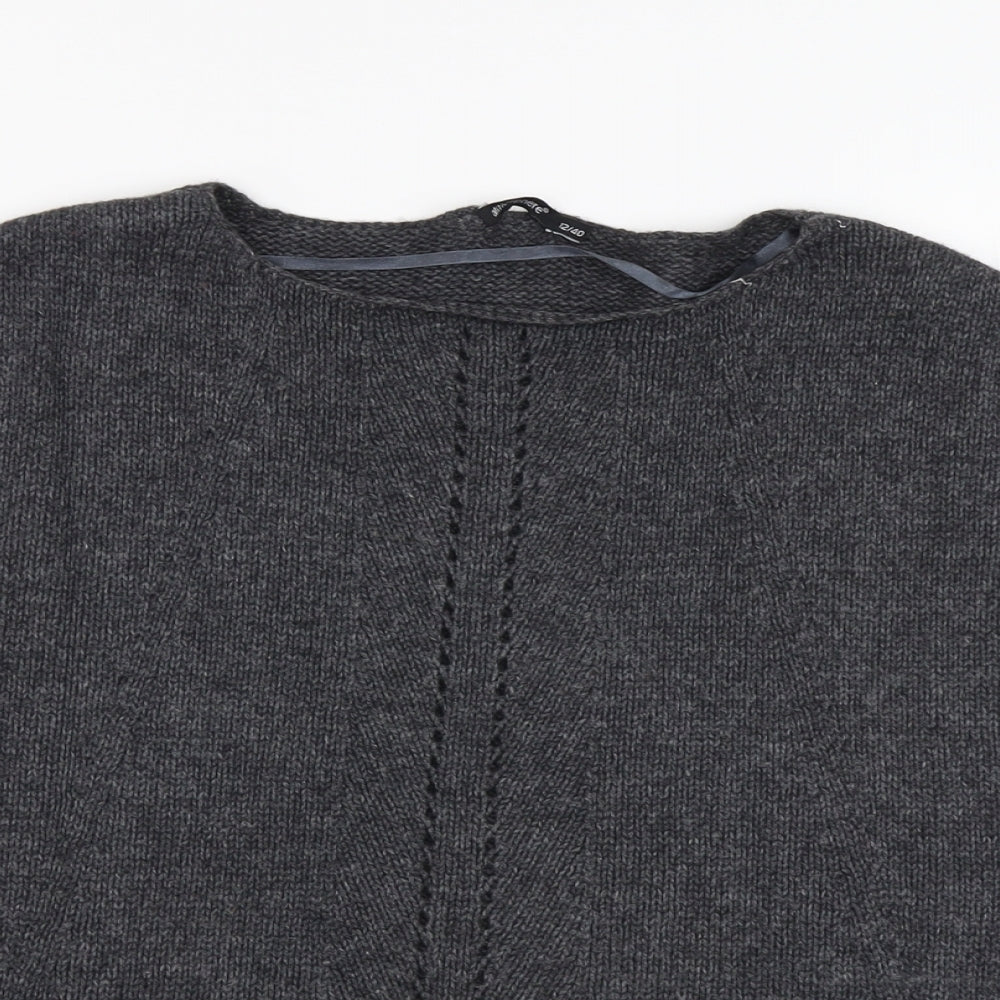 Atmosphere Womens Grey Round Neck Acrylic Vest Jumper Size 12