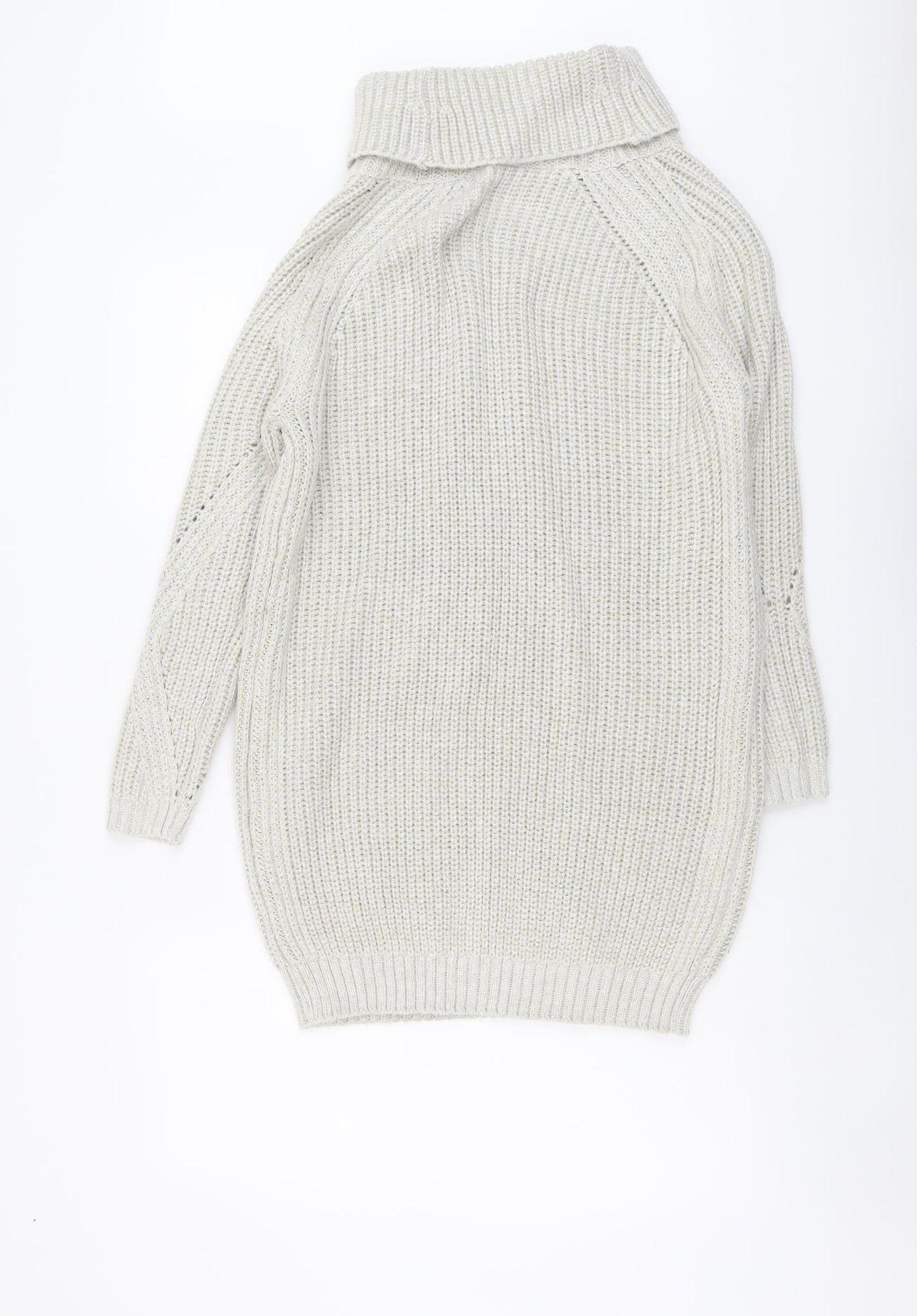 George Womens Beige Roll Neck Acrylic Pullover Jumper Size M
