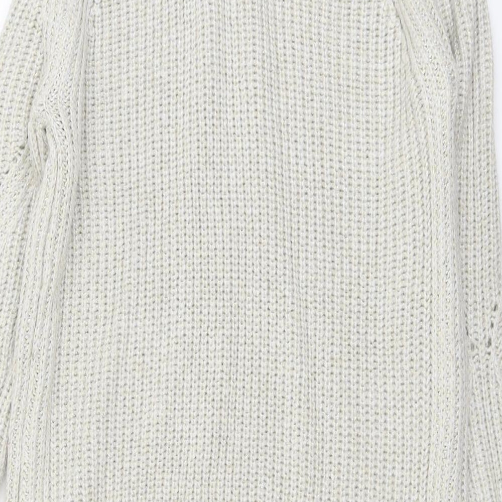 George Womens Beige Roll Neck Acrylic Pullover Jumper Size M