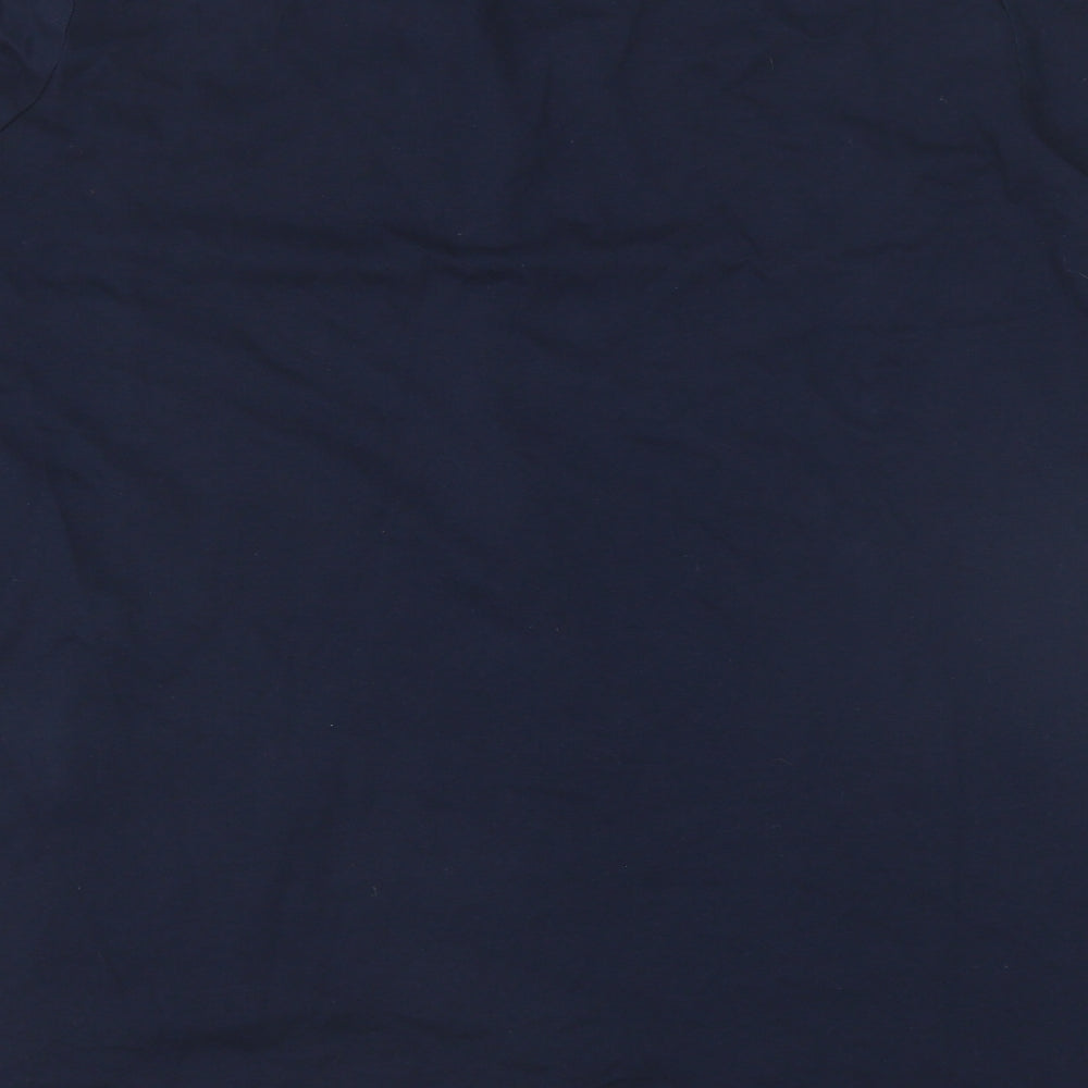 Cotton Traders Womens Blue 100% Cotton Basic T-Shirt Size 20 V-Neck