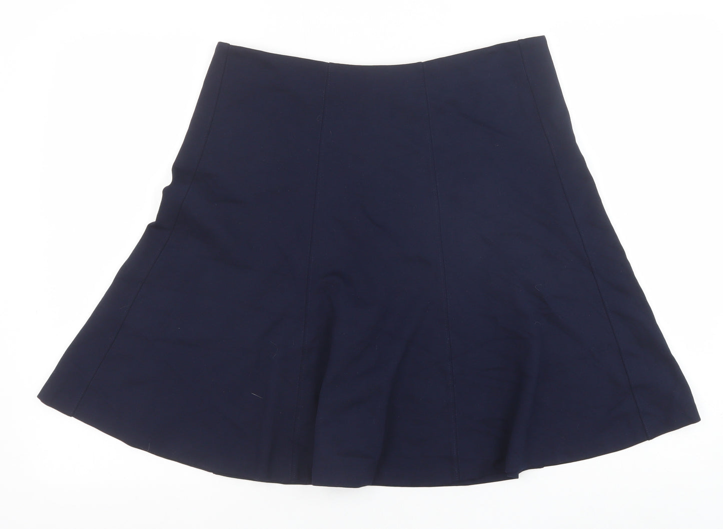 Lauren Ralph Lauren Womens Blue Polyester Swing Skirt Size M Zip