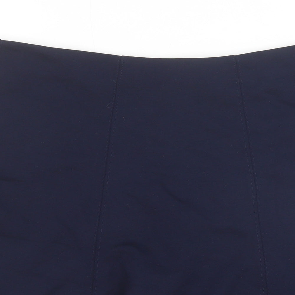 Lauren Ralph Lauren Womens Blue Polyester Swing Skirt Size M Zip