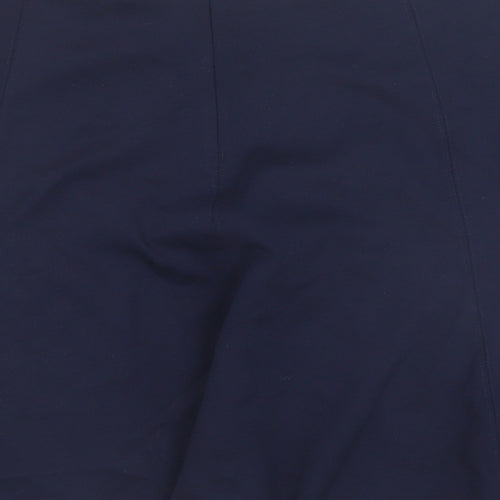 Lauren Ralph Lauren Womens Blue Polyester Swing Skirt Size M Zip