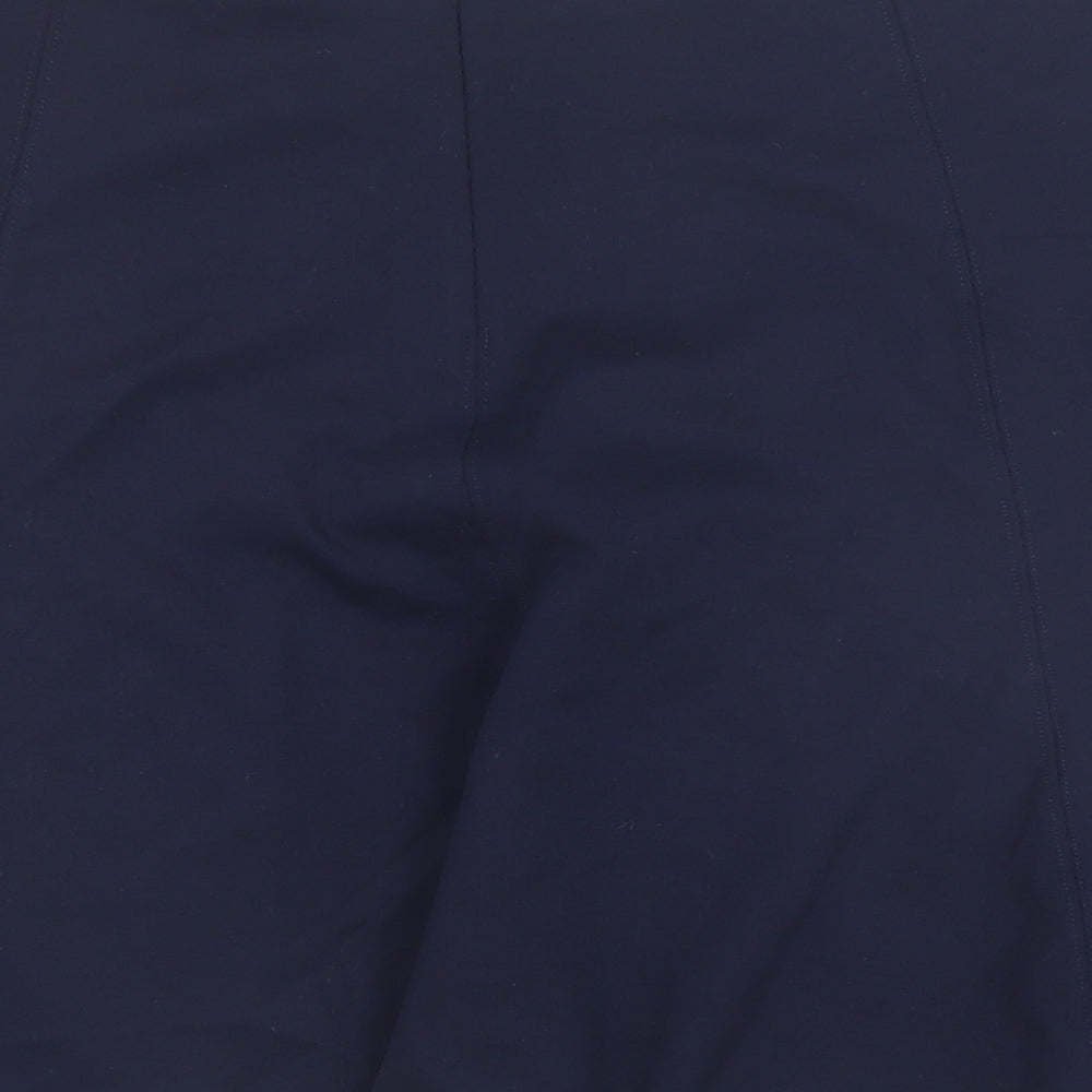 Lauren Ralph Lauren Womens Blue Polyester Swing Skirt Size M Zip