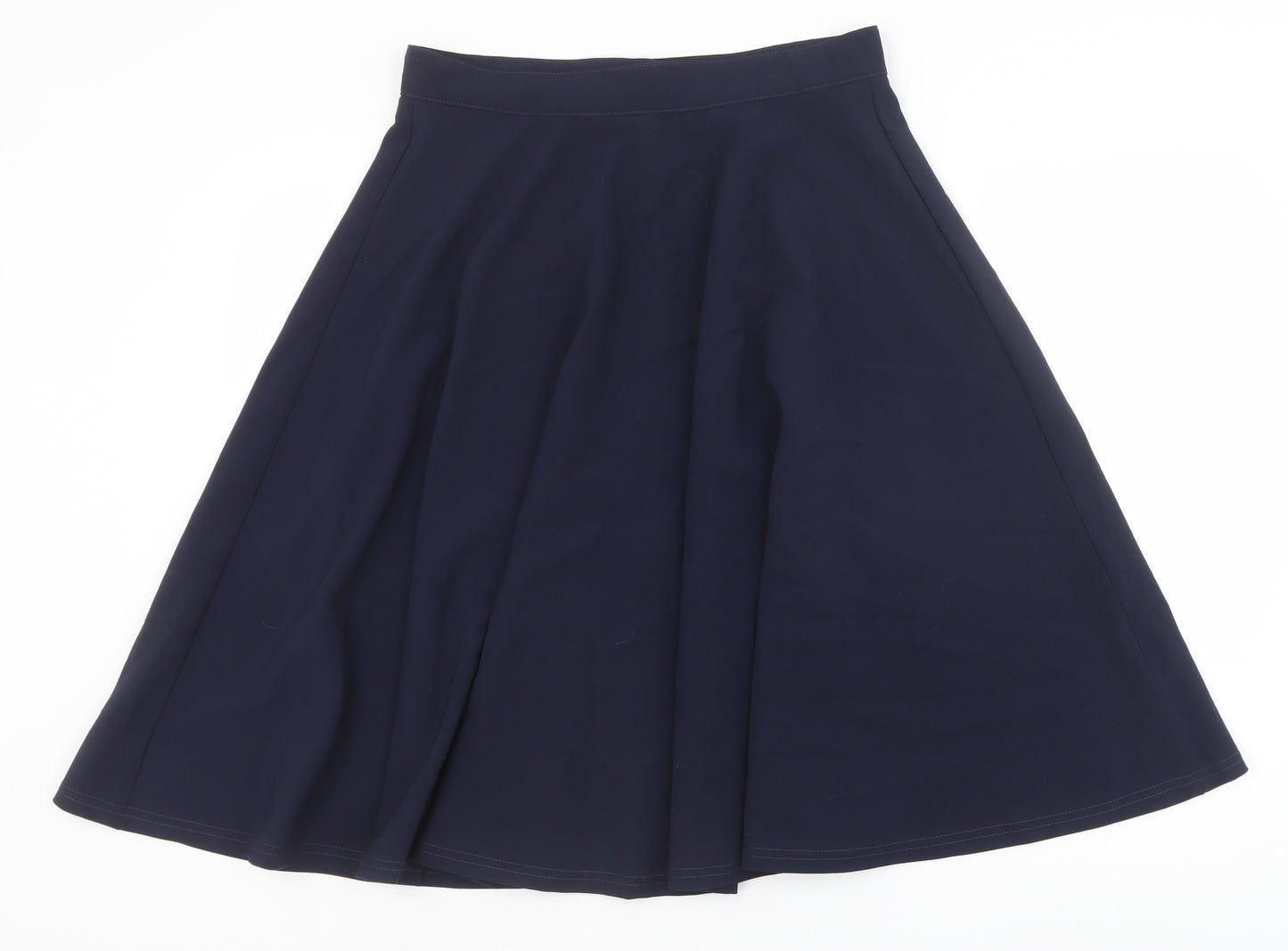Rock Steady Womens Blue Polyester Swing Skirt Size XL Zip