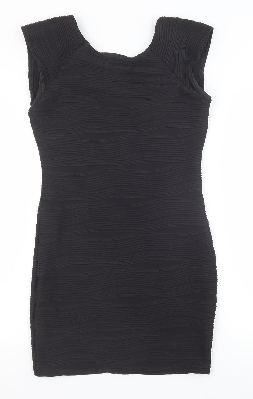 AX Paris Womens Black Polyester Bodycon Size 12 Scoop Neck Pullover
