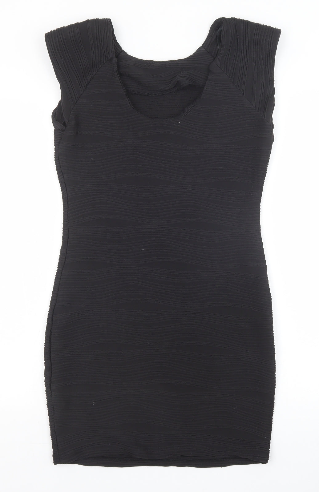 AX Paris Womens Black Polyester Bodycon Size 12 Scoop Neck Pullover