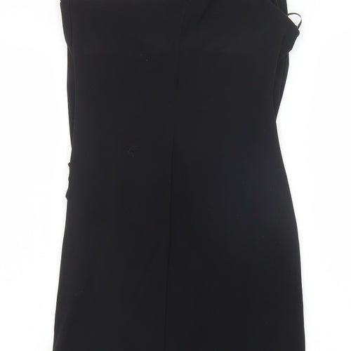 George Womens Black Polyester Pencil Dress Size 12 One Shoulder Pullover