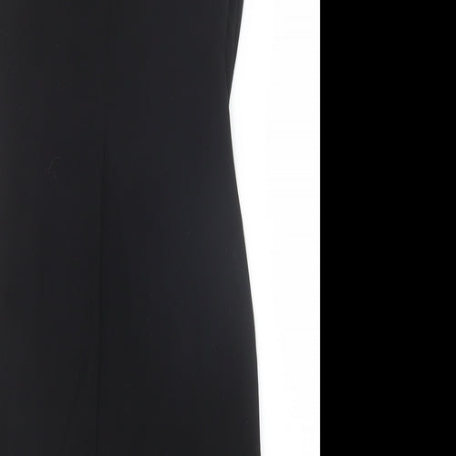 George Womens Black Polyester Pencil Dress Size 12 One Shoulder Pullover