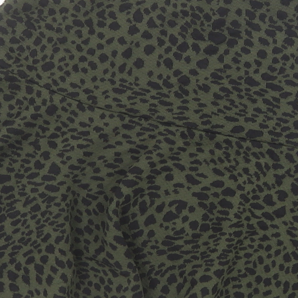 Primark Womens Green Animal Print Polyester Mini Skirt Size 8