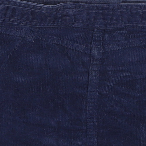 John Lewis Girls Blue Cotton A-Line Skirt Size 3 Years Regular Zip