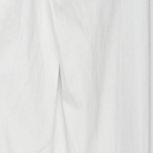 Sinners Womens White Cotton Skinny Jeans Size S Regular Zip