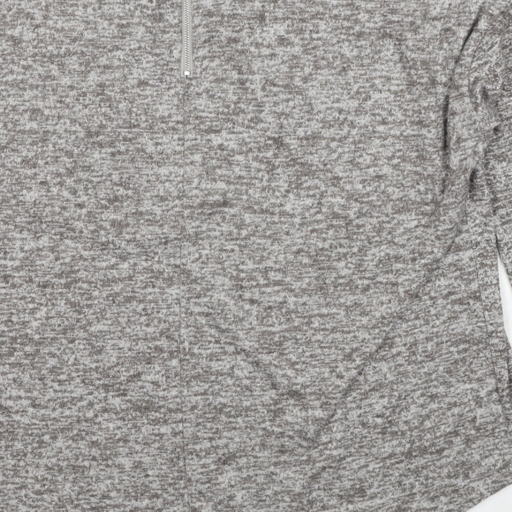 Primark Womens Grey Round Neck Polyester Pullover Jumper Size 10 - Size 10-12