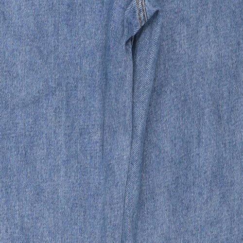 Liquor & Poker Womens Blue Cotton Straight Jeans Size 10 Regular Zip