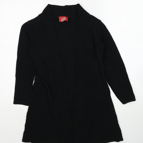 Miss Sassy Womens Black Polyester Kimono Blouse Size S V-Neck