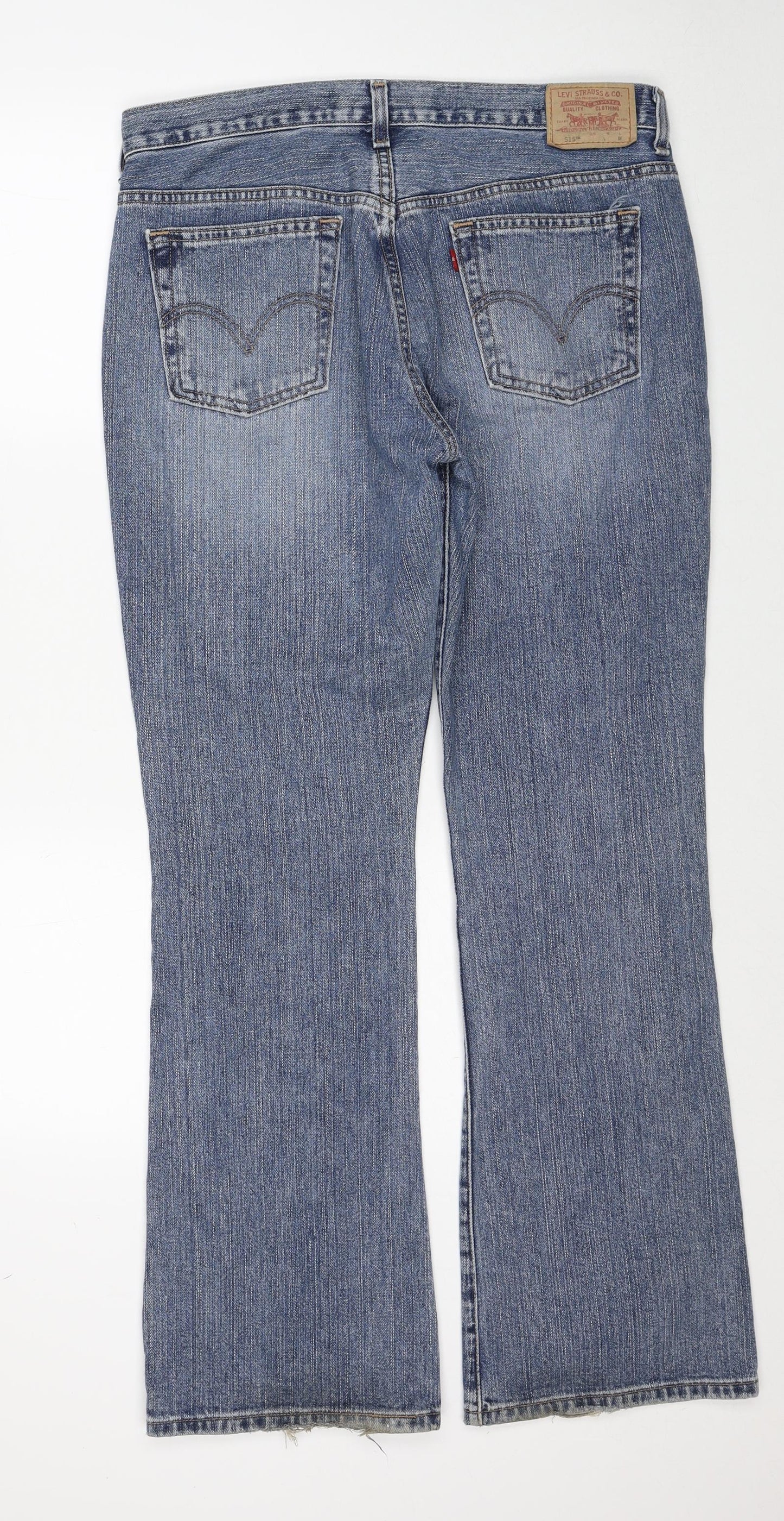 Signature by Levi Strauss & Co. Womens Blue Cotton Bootcut Jeans Size 12 Regular Zip