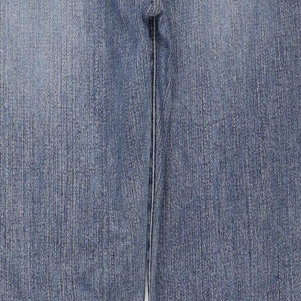 Signature by Levi Strauss & Co. Womens Blue Cotton Bootcut Jeans Size 12 Regular Zip