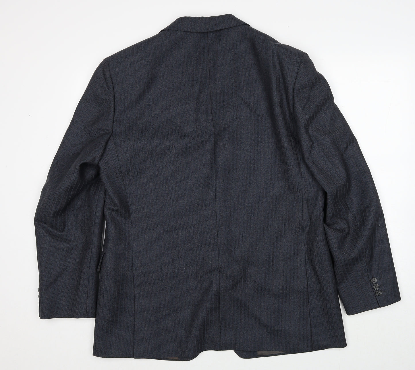 Voughan Danes Mens Grey Striped Wool Jacket Suit Jacket Size 44 Regular